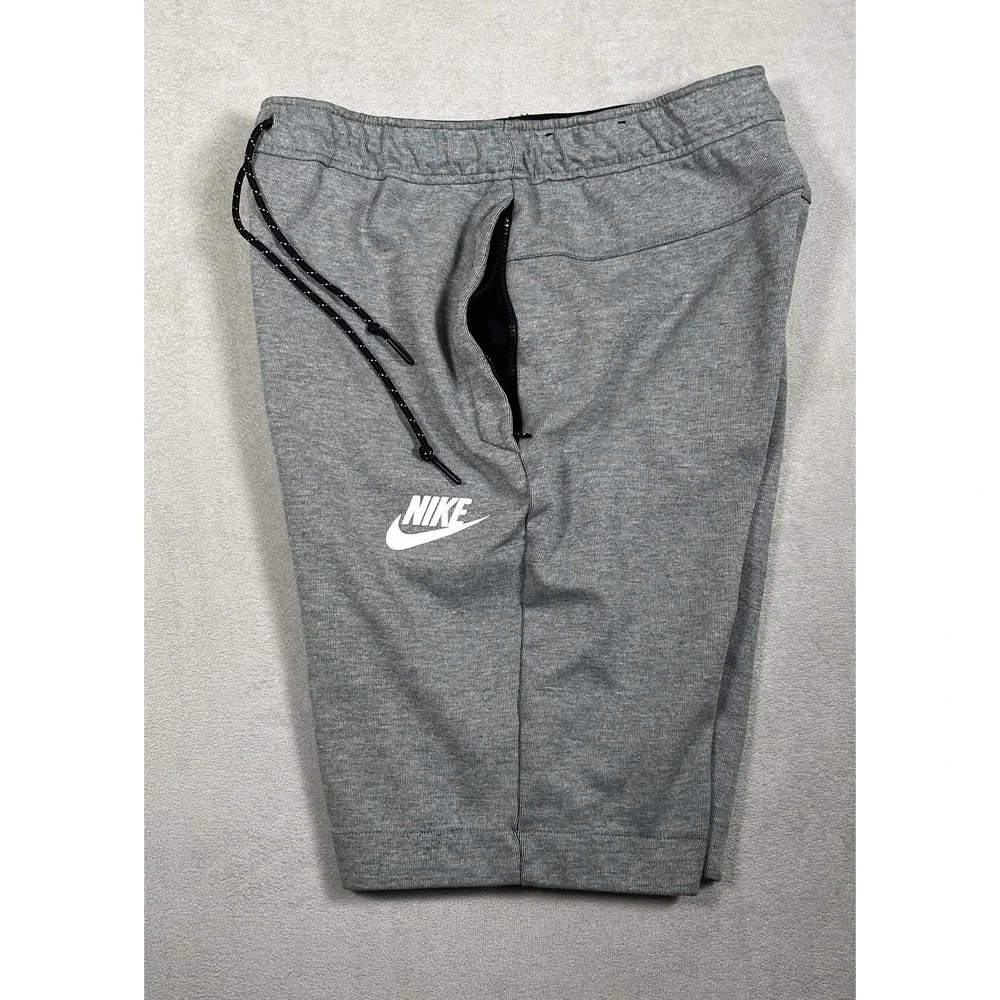 2018 Nike Sportswear Tech Fleece Shorts Men Small Gray Zipped Pockets 10